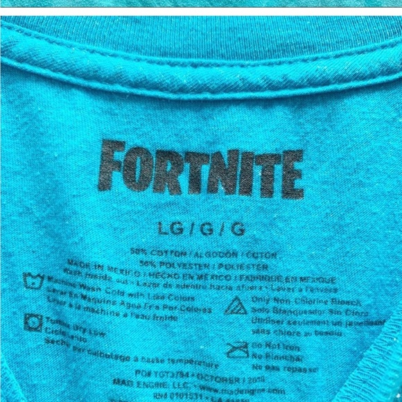 FORTNITE YUMMY SOFT GRAPHIC T- shirt BLUE SIZE L - Picture 3 of 4